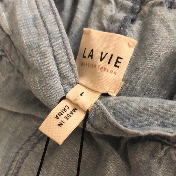 NWT, LA VIE INDIGO SLUB COTTON LINEN TANK - Picture 5 of 5